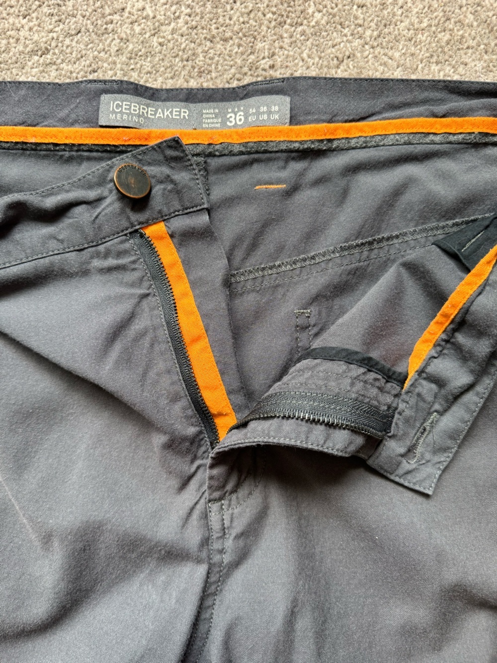 Men’s Icebreaker 9” Escape Wool Cotton Blend Lightweight Outdoor Shorts Size 36 - Picture 4 of 9